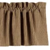 Home Collections By Raghu York Ticking Black Valance, 72x15.5