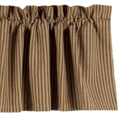 Home Collections By Raghu York Ticking Black Valance, 72x15.5