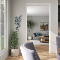 Metal Leaf Wall Decor With Gold Accent Blue - Olivia & May -Home Decoration Sale GUEST 573b7f45 ab1e 4032 8c37 184df23ddcc7