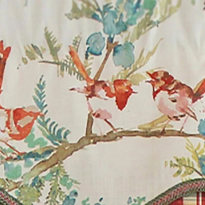 Skylark Glory 3" Rod Pocket Layered Trimmed Valance 50" X 16" Primary By RLF Home 2 Skylark Glory 3" Rod Pocket Layered Trimmed Valance 50" X 16" Primary By RLF Home - Image 2