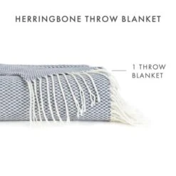 Soft Herringbone Throw Blanket With Fringe 50" X 60" - Becky Cameron -Home Decoration Sale GUEST 585f0ed7 580c 43ea a84e 15fe4da8b0c4