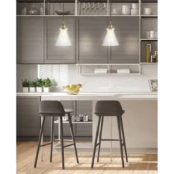 7.5" Adjustable Metal Goldwater Drop Pendant (Includes Energy Efficient Light Bulb) Brass - JONATHAN Y -Home Decoration Sale GUEST 588d70fd 38d3 4a7c baa0 0ca8d24e58b3