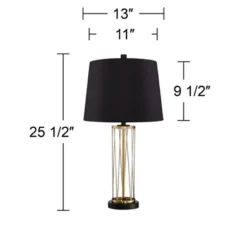 360 Lighting Nathan Modern Table Lamps 25 1/2" High Set Of 2 Gold Metal With USB Charging Ports Black Drum Shade For Bedroom Living Room Home Desk 13 360 Lighting Nathan Modern Table Lamps 25 1/2" High Set Of 2 Gold Metal With USB Charging Ports Black Drum Shade For Bedroom Living Room Home Desk -Home Decoration Sale GUEST 59752d0d bf32 4826 a355 86c1db367ead