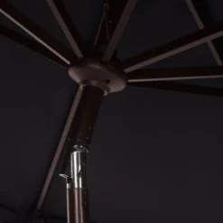 10.8' Round Elegant Valance Umbrella Navy/White - Safavieh -Home Decoration Sale GUEST 59825c4b 3189 43cc 9d9f 7b137948803c