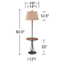 Franklin Iron Works Rustic Floor Lamp With Table 63.5" Tall Wood Twisted Iron Base Linen Empire Shade For Living Room Reading Bedroom 12 Franklin Iron Works Rustic Floor Lamp With Table 63.5" Tall Wood Twisted Iron Base Linen Empire Shade For Living Room Reading Bedroom -Home Decoration Sale GUEST 5ba0ca2d e88e 4cf0 84e3 2434ff9aabf0