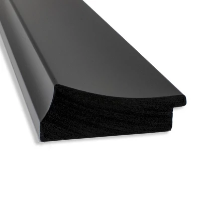 34" X 28" Non-Beveled Grand Black Wall Mirror - Amanti Art 1 34" X 28" Non-Beveled Grand Black Wall Mirror - Amanti Art