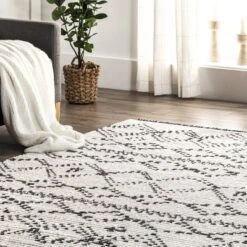 NuLOOM Jaycee Abstract Soft Shaggy Textured Fringe Area Rug -Home Decoration Sale GUEST 5cbde51b 99a0 46ea 8887 b10262acc024