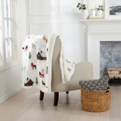 Great Bay Home Velvet Plush Fleece Reversible Warm And Cozy Holiday Throw -Home Decoration Sale GUEST 5ea6f4d4 a5b2 4152 a0da 13ed24ca0739