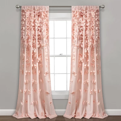 Home Boutique Riley Window Curtain Panel Blush Single 54X95 1 Home Boutique Riley Window Curtain Panel Blush Single 54X95