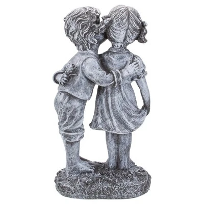 Northlight 12.5" Peck On The Cheek Outdoor Garden Statue 4 Northlight 12.5" Peck On The Cheek Outdoor Garden Statue - Image 4