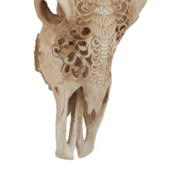 Polystone Cow Carved Skull Wall Decor - Olivia & May -Home Decoration Sale GUEST 5fc95edb f455 41f8 9f1c 86e016465973