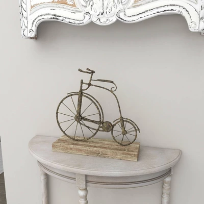 Vintage Reflections Rustic Iron And Wood Penny-Farthing Model Bicycle (14") - Olivia & May 13 Vintage Reflections Rustic Iron And Wood Penny-Farthing Model Bicycle (14") - Olivia & May - Image 13