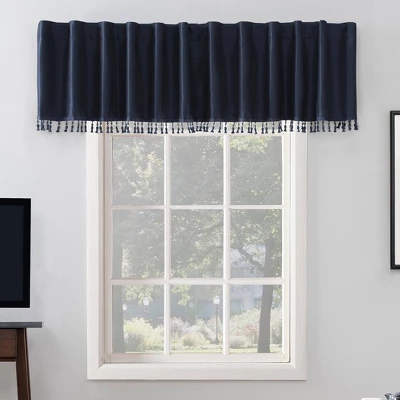 17"x50" Evelina Faux Dupioni Silk Beaded Tassels Thermal Back Tab Extreme Blackout Window Valance - Sun Zero 12 17"x50" Evelina Faux Dupioni Silk Beaded Tassels Thermal Back Tab Extreme Blackout Window Valance - Sun Zero - Image 12