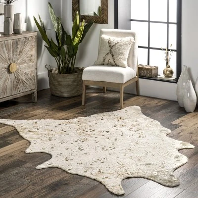 NuLOOM Iraida Contemporary Faux Cowhide Area Rug 1 NuLOOM Iraida Contemporary Faux Cowhide Area Rug