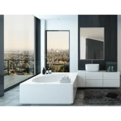 Hamilton Hills 30" X 40" Brushed Silver Metal Framed Mirror