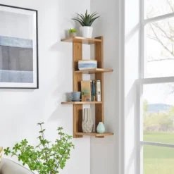 33" X 11.8" Alvar Corner 4 Tier Floating Ledge Column Wall Shelf - Danya B. -Home Decoration Sale GUEST 64165616 7fbb 421f a2f7 0f340e26ec23