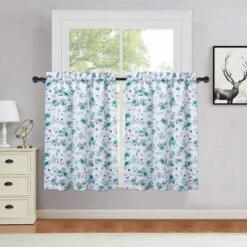 Trinity Oxford Cloth Flower Brocade Curtains For Half Window Farmhouse -Home Decoration Sale GUEST 651f5c15 8dc0 444d 8f6b e473f38adf84