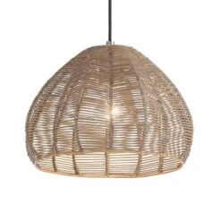 12.75" 1-Light Gloriana Pendant Rattan Brown - River Of Goods -Home Decoration Sale GUEST 65aa35df 7734 445b aa6d 64e0e83922d7