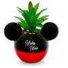 Silver Buffalo Disney Mickey Mouse 3-Inch Ceramic Mini Planter With Artificial Succulent