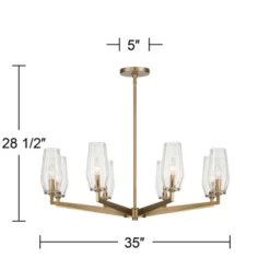 Possini Euro Design Byzantium Warm Gold Chandelier 35" Wide Modern Clear Glass Shade 8-Light Fixture For Dining Room Foyer Kitchen Island Entryway 11 Possini Euro Design Byzantium Warm Gold Chandelier 35" Wide Modern Clear Glass Shade 8-Light Fixture For Dining Room Foyer Kitchen Island Entryway -Home Decoration Sale GUEST 65cabdc8 f91a 4857 be23 e928d8428fc5