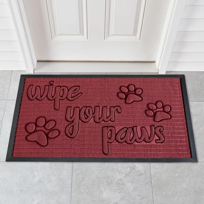 Collections Etc Unique Wipe Your Paw Skid-Resistant Utility Rug 1 Collections Etc Unique Wipe Your Paw Skid-Resistant Utility Rug