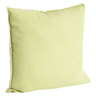 20"x20" Oversize Fringed Design Linen Square Throw Pillow - Saro Lifestyle 5 20"x20" Oversize Fringed Design Linen Square Throw Pillow - Saro Lifestyle - Image 5