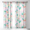 Avenie Matisse Inspired Shapes Pastel Single Panel Sheer Window Curtain - Society6