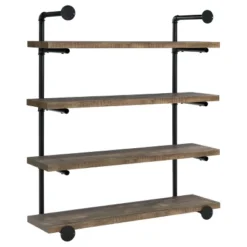 39" Elmcrest 4 Shelf Wall Bookcase With Black Frame - Coaster -Home Decoration Sale GUEST 689a36d4 345c 434e bf95 05ffc4b716e3