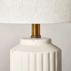 Fluted Ceramic Table Lamp Cream (Includes LED Light Bulb) - Hearth & Hand™ With Magnolia -Home Decoration Sale GUEST 68a1d6df 8d6b 4e93 8aa2 642fd3c5d97d