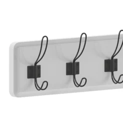 Merrick Lane 34 Inch Wall Mount Solid White Pine Wood Storage Rack With Hanging Hooks, Entryway, Kitchen, Bathroom -Home Decoration Sale GUEST 69bd19ae 0aca 48e7 aa6a aa293b24eaa9