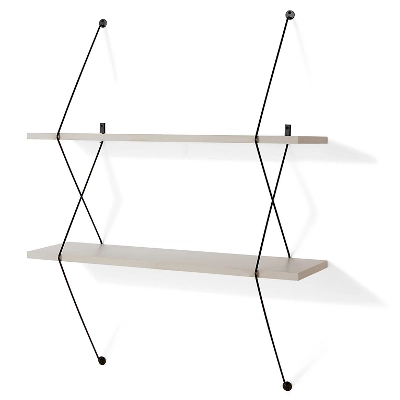 38.5" X 31.5" Two-Tier Wire Bracket Shelves - Danya B. 4 38.5" X 31.5" Two-Tier Wire Bracket Shelves - Danya B. - Image 4