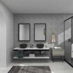 36" X 36" Contemporary Wood Rectangle Wall Mirror Black - Olivia & May -Home Decoration Sale GUEST 6b0a29ae 62bc 444e 843b 104187e659e6