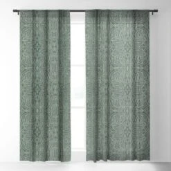 Marta Barragan Camarasa Abstract Pattern Linear Stroke Single Panel Sheer Window Curtain - Deny Designs