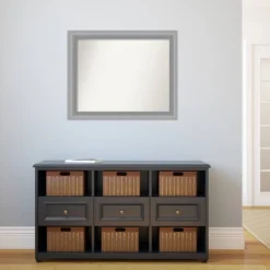 33" X 27" Non-Beveled Peak Polished Nickel Narrow Wall Mirror - Amanti Art -Home Decoration Sale GUEST 6c964c2e 15e9 4228 a060 860de267af0c