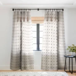 Urban Wild Studio Desert Check Small Charcoal Single Panel Sheer Window Curtain - Deny Designs -Home Decoration Sale GUEST 6cde1b06 cede 4b50 9c82 58a53aad7be4