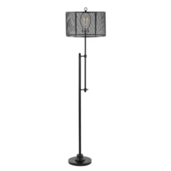 64.5" Noah Modern Industrial Iron Height-Adjustable LED Floor Lamp Black (Includes LED Light Bulb) - JONATHAN Y -Home Decoration Sale GUEST 6ce831ed 9b0d 4da7 96d9 4ad16f699a15