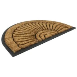 1'5" X 2'5" Shell Half-Circle Indoor/Outdoor Recycled Rubber/Coir Doormat Natural/Black - Entryways -Home Decoration Sale GUEST 6d7ecefd fe2b 44f8 a232 da1f7ee84998