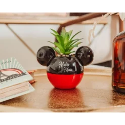 Silver Buffalo Disney Mickey Mouse 3-Inch Ceramic Mini Planter With Artificial Succulent -Home Decoration Sale GUEST 6d9e5d86 905f 4f6c a310 e2b7291a2373