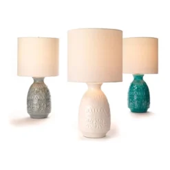 Frieze Ceramic Table Lamp With Drum Shade Aqua Blue - Splendor Home -Home Decoration Sale GUEST 6f86b451 a55e 4343 aecf 26098063a17b