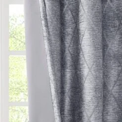 84"x50" Blake Diamond Jacquard Total Blackout Panel Gray -Home Decoration Sale GUEST 705e1e30 2374 47fb 9bfc b8b8b294bba1