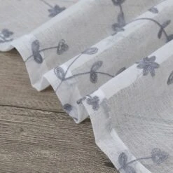 Trinity Sheer Curtains Leaves Embroidered Kitchen Curtains Rod Pocket Faux Linen Textured Window Treatments, Set Of 2 -Home Decoration Sale GUEST 714a0c55 c999 474d 9fd3 1bde8eba5ce6