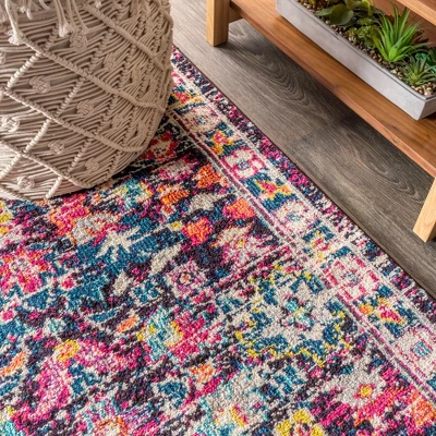 Modern Persian Boho Floral Area Rug - JONATHAN Y 5 Modern Persian Boho Floral Area Rug - JONATHAN Y - Image 5
