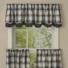 Park Designs Crossroads Lined Layered Valance - 72''L - Black