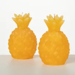 5"H Sullivans Yellow Pineapple Candle - Set Of 2, Yellow -Home Decoration Sale GUEST 7314815f d30e 4265 b8f8 2db95bc682e6