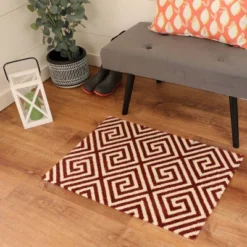 2'x3' ColorStar Greek Grid Door Mat Red Rust - Bungalow Flooring -Home Decoration Sale GUEST 7325a1bc 1ae7 424e b4b7 0f33898076a6