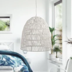 15" 1-Light Imara Pendant Hemp White - River Of Goods 13 15" 1-Light Imara Pendant Hemp White - River Of Goods -Home Decoration Sale GUEST 73df3b8d 74c5 4195 958a 5ad9374ec076