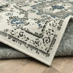 Trinity Distressed Traditional Patio Area Rug Beige/Gray - Captiv8e Designs -Home Decoration Sale GUEST 745e3993 d9ee 4745 b8c4 845fcfcf409c