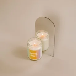 Sweet Water Decor Good Vibes Rainbow Label 9oz Clear Jar Soy Candle -Home Decoration Sale GUEST 75253b55 39a2 428c 9a12 0c69cc3e0fed
