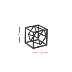 Black Modern Cube Metal Decorative Sculpture - Foreside Home & Garden -Home Decoration Sale GUEST 75520ba4 de1e 4b6d ba09 04a299b18689