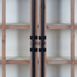 30" X 6.5" X 28" Hutchins Decorative Farmhouse Wood Wall Cabinet White/Brown - Kate & Laurel All Things Decor -Home Decoration Sale GUEST 7659bb17 178e 41a3 9740 568aa984f42f